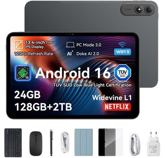 OSCAL Tablet - Pad 200 - AI Tablet - 8300mAh - 13.4 Inch Full HD - 24GB RAM - 128GB... | bol